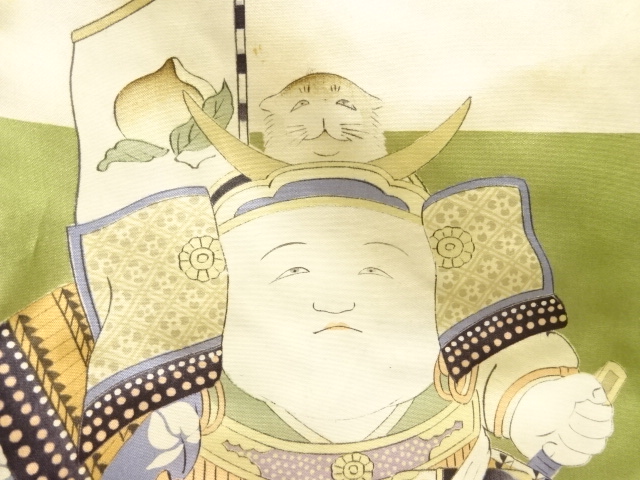 JAPANESE KIMONO / ANTIQUE MOMOTARO PATTERN BOYS KIMONO